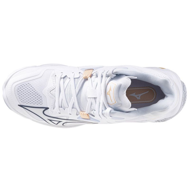 Chaussures de volley-ball Mizuno Wave Lightning Z8 Mid W V1GC240535 blanc 1