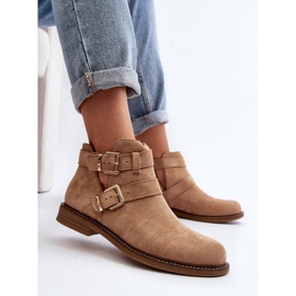 Bottines Plates À Bretelles Pour Femme Beige Melviana 1 Bottines Plates À Bretelles Pour Femme Beige Melviana 1