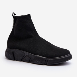 Chaussures de sport avec chaussette pour femmes noires Zirila 1