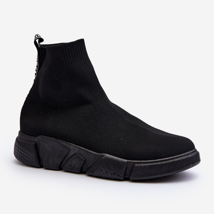 Chaussures de sport avec chaussette pour femmes noires Zirila 1