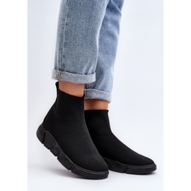 Chaussures de sport avec chaussette pour femmes noires Zirila 2