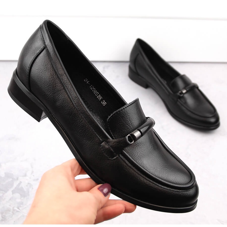 Chaussures à talons bas femme noires Potocki SZ12065 1