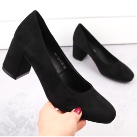 Escarpins à talons femme en daim noir Potocki SZ12340 le noir 1