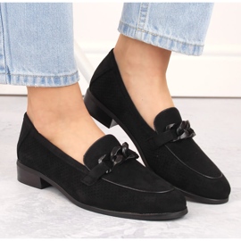 Chaussures à talons femme en daim ajouré, noir Potocki SZ12052 le noir 3