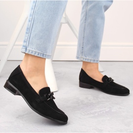 Chaussures à talons femme en daim ajouré, noir Potocki SZ12052 le noir 2