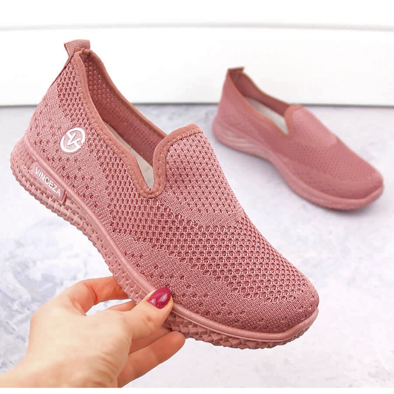Chaussures de sport à enfiler pour femmes, roses, Vinceza 34602 1