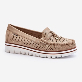 Mocassins Ajourés Femme Doré Twista d'or 2
