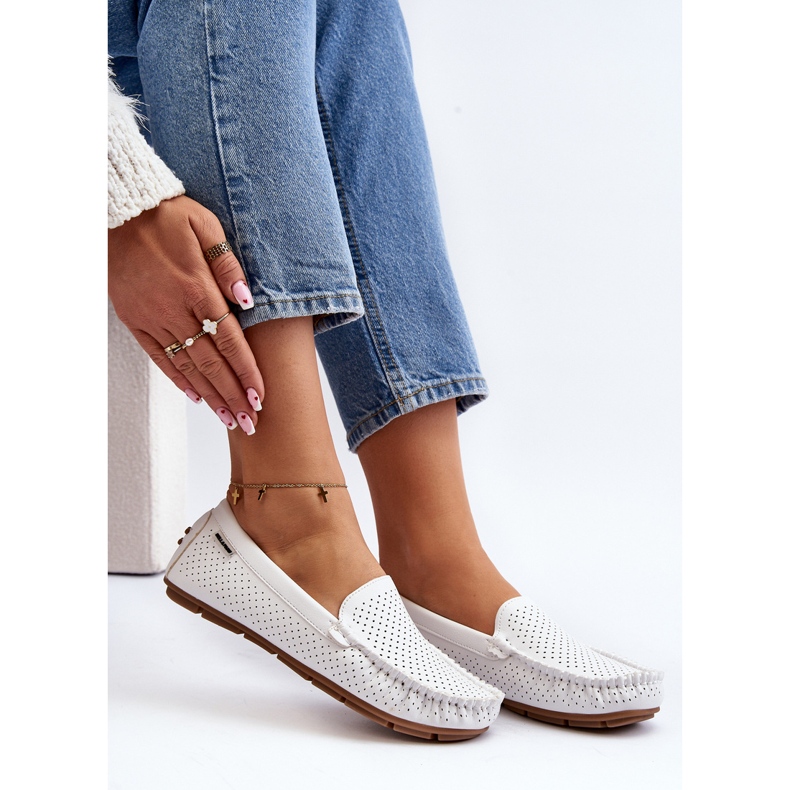 Mocassins Ajourés Femme Blanc Rasirna 2