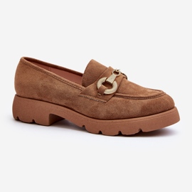 Mocassins Pour Femmes Avec Décoration Railenes Chameau brun 1 Mocassins Pour Femmes Avec Décoration Railenes Chameau brun 1