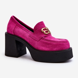Zazoo 20170 Chaussures en Daim pour Femme à Talon Haut, Fuchsia rose 3