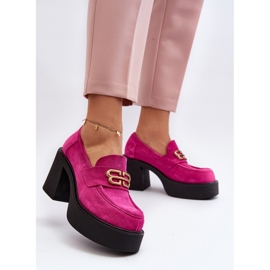 Zazoo 20170 Chaussures en Daim pour Femme à Talon Haut, Fuchsia rose 6