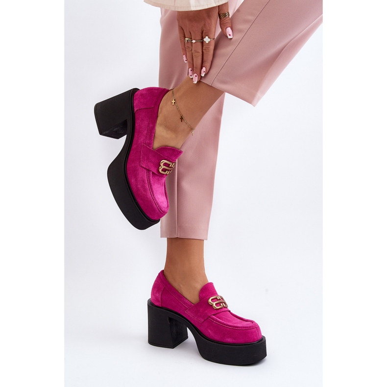 Zazoo 20170 Chaussures en Daim pour Femme à Talon Haut, Fuchsia rose 1