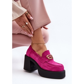 Zazoo 20170 Chaussures en Daim pour Femme à Talon Haut, Fuchsia rose 2