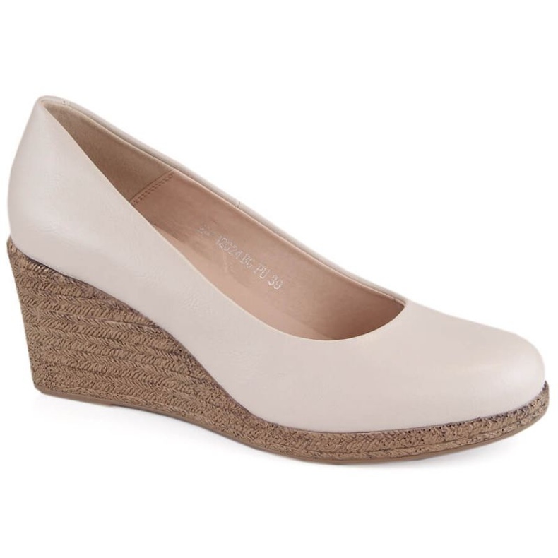 Potocki W WOL132C chaussures compensées, beige 1
