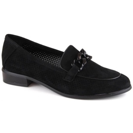 Potocki W WOL211A chaussures ajourées en daim, noir le noir 1