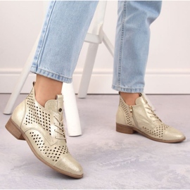 Bottines ajourées dorées Potocki W WOL205 d'or 2