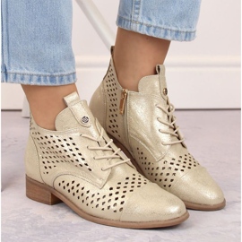 Bottines ajourées dorées Potocki W WOL205 d'or 3