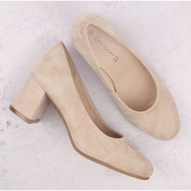 Escarpins Potocki W WOL207B en daim, beige 3