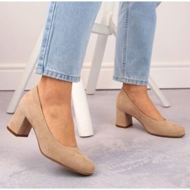Escarpins Potocki W WOL207B en daim, beige 6