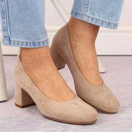 Escarpins Potocki W WOL207B en daim, beige 7