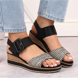 Rieker Sandales compensées en cuir Remonte W RKR646 2