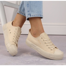 Baskets à plateforme Big Star W INT1963B, beige 1