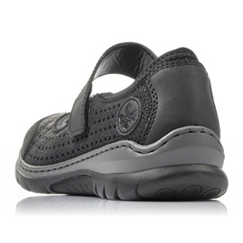 Chaussures ajourées confortables Rieker W RKR575 noir le noir 3