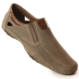 Chaussures ajourées Rieker M RKR580 en cuir marron brun 1