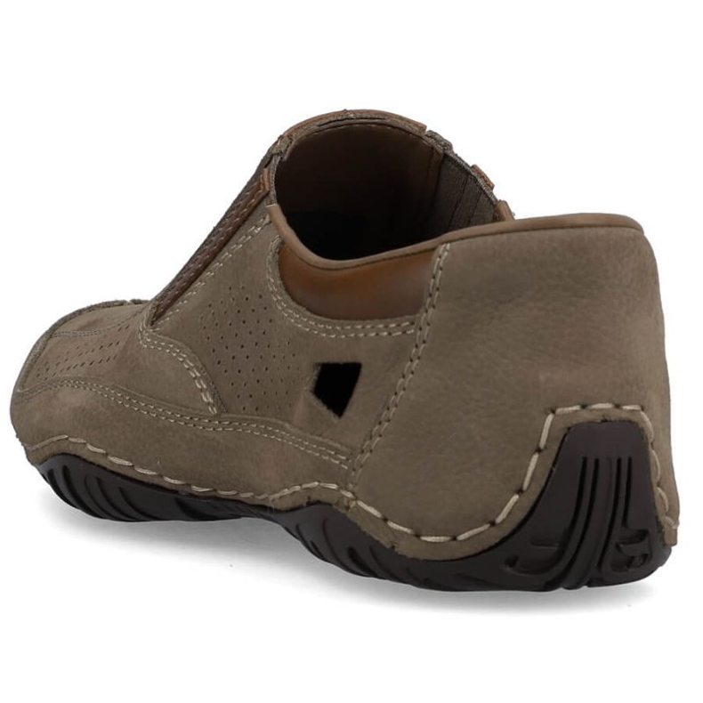Chaussures ajourées Rieker M RKR580 en cuir marron brun 2