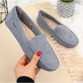EVento W EVE259B mocassins en daim, bleu 1