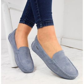 EVento W EVE259B mocassins en daim, bleu 2