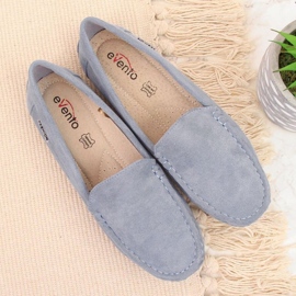 EVento W EVE259B mocassins en daim, bleu 3