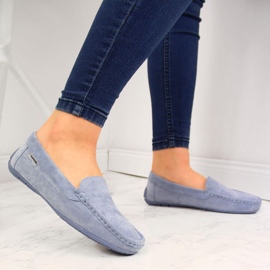 EVento W EVE259B mocassins en daim, bleu 4