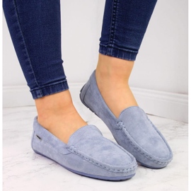 EVento W EVE259B mocassins en daim, bleu 5