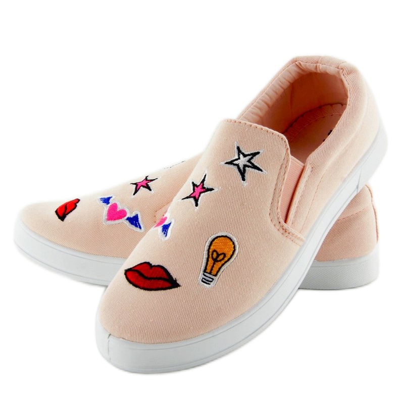 Slipons avec patchs roses JX41P multicolore 1