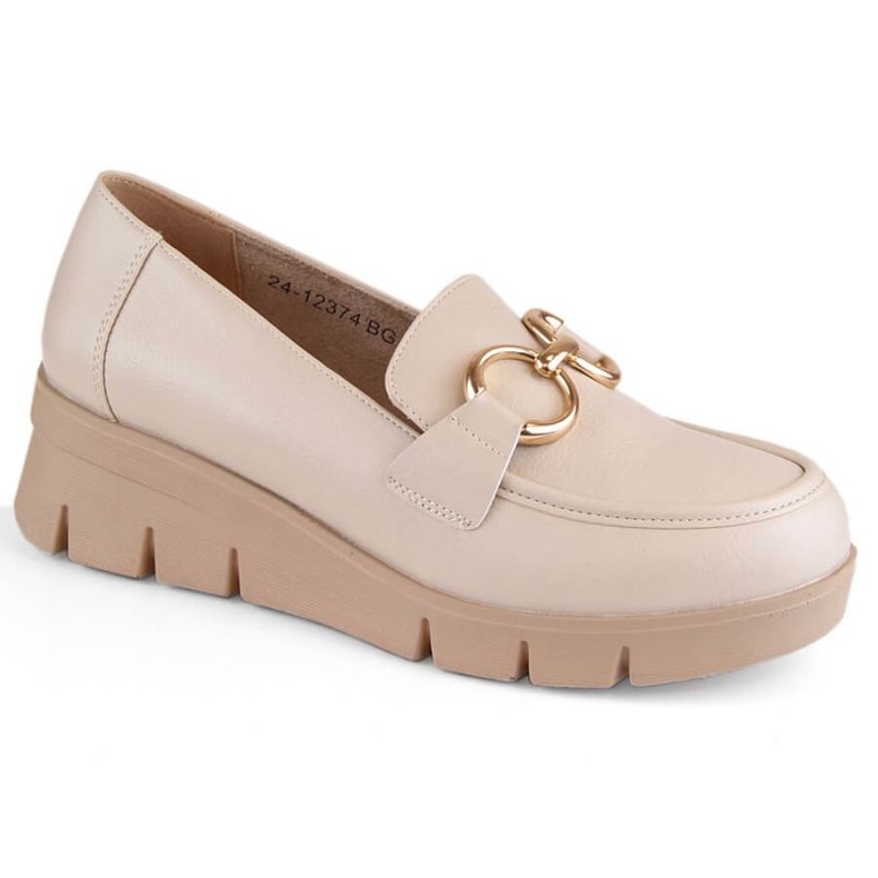 Mocassins compensés Potocki W WOL209, beige 1