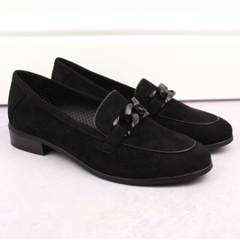 Chaussures à talons femme en daim ajouré, noir Potocki SZ12052 le noir 5