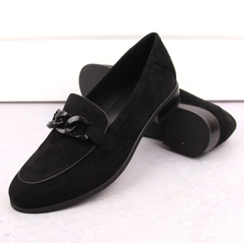 Chaussures à talons femme en daim ajouré, noir Potocki SZ12052 le noir 7