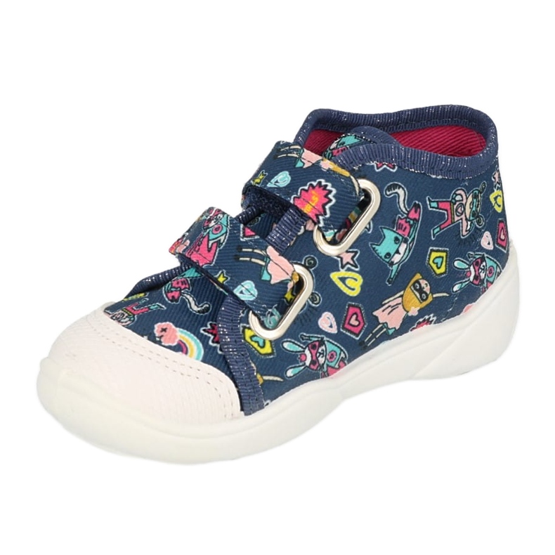 Chaussons enfants Befado avec Velcro 212P080 bleu 1 Chaussons enfants Befado avec Velcro 212P080 bleu 1