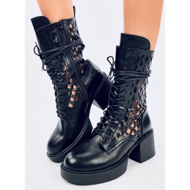 Bottines ajourées Vines Nero le noir 1