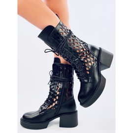Bottines ajourées Vines Nero le noir 3