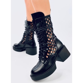 Bottines ajourées Vines Nero le noir 2
