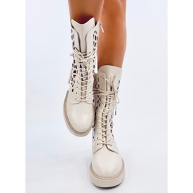 Vines Bottines ajourées beiges 1