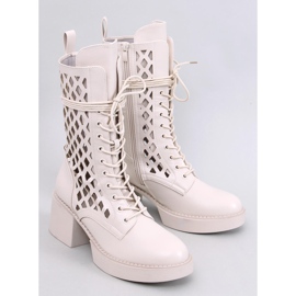 Vines Bottines ajourées beiges 5