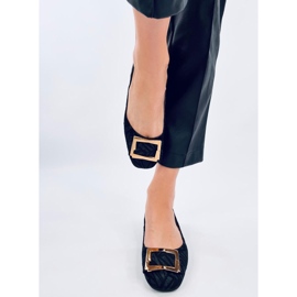 Ells Ballerines noires à boucle 1