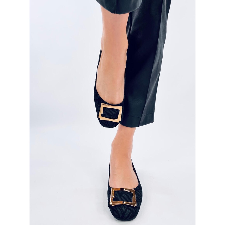 Ells Ballerines noires à boucle 1