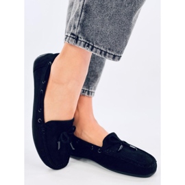 Wards Mocassins en daim noir le noir 1