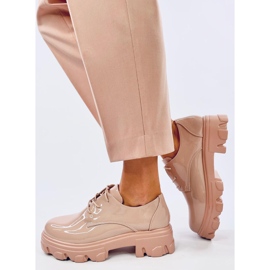 Mocassins Pragma Nude à semelles hautes beige 2