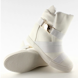Baskets à bandes caoutchouc AF24 Blanc blanche 3