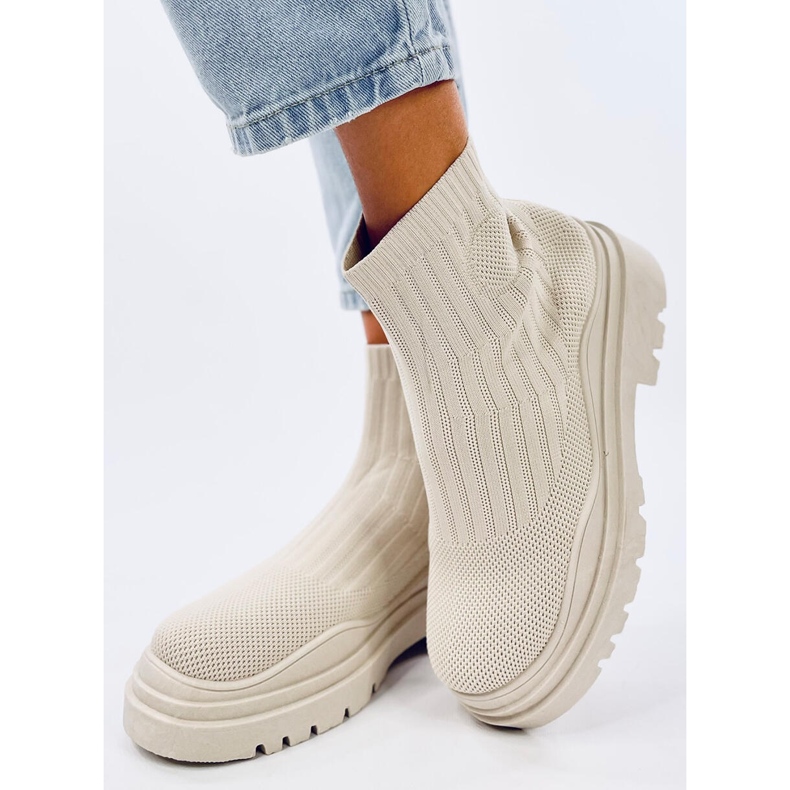 Chaussettes hautes cheville Silva Beige 2